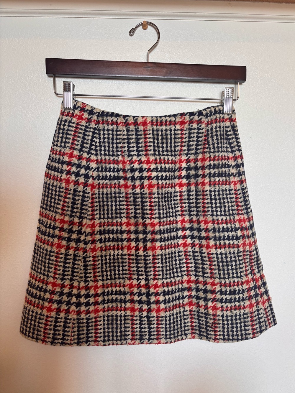 Vintage High-waisted A-Line Tweed Skirt